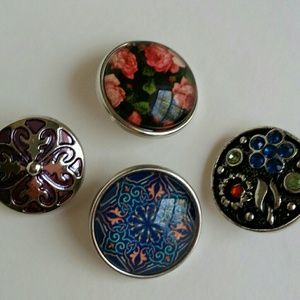 18mm Snap Button Charms (4)